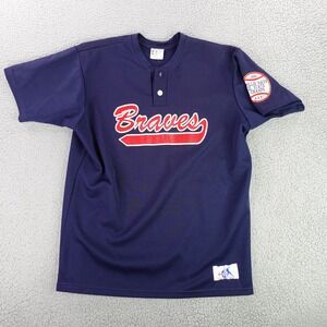 Vintage Betlin Braves Baseball Jersey XL Navy 1993 Willie Mays IL State Champs